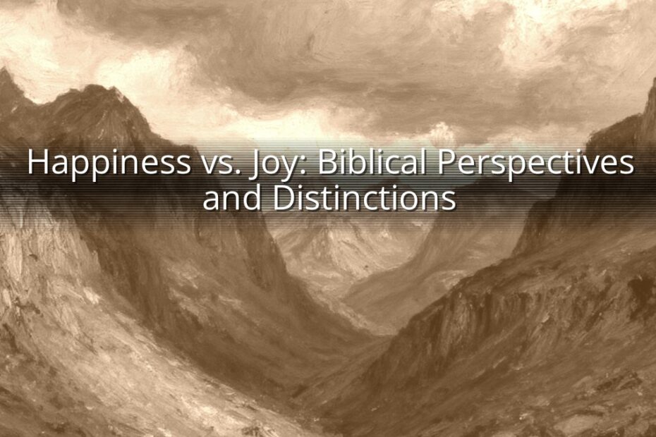 Happiness vs. Joy: Biblical Perspectives and Distinctions