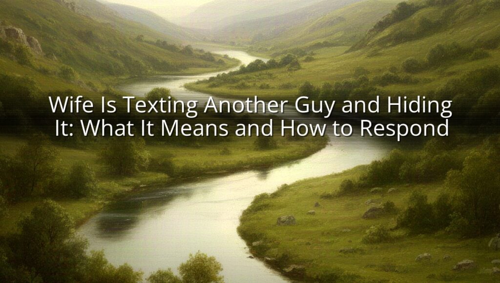 Wife Is Texting Another Guy and Hiding It: What It Means and How to Respond