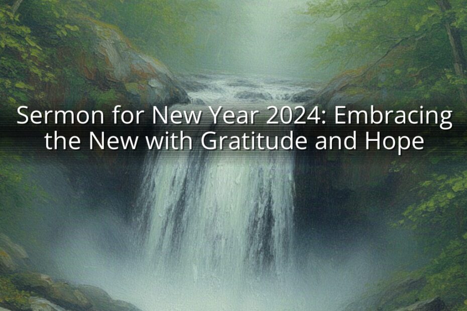 Sermon for New Year 2024: Embracing the New with Gratitude and Hope