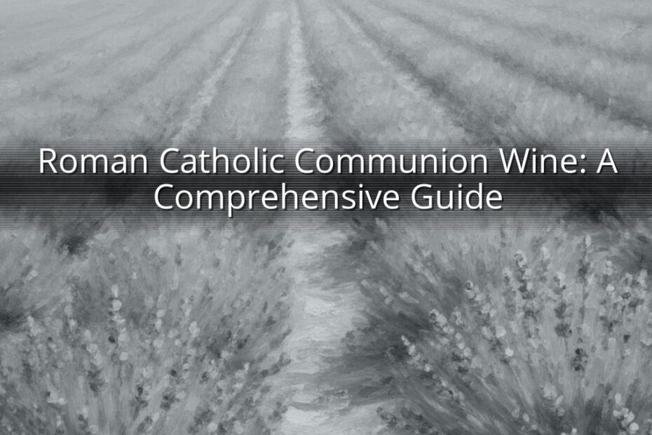 Roman Catholic Communion Wine: A Comprehensive Guide