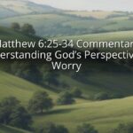 Matthew 6:25-34 Commentary: Understanding God's Perspective on Worry Matthew 6:25-34 Commentary: Understanding God’s Perspective on Worry