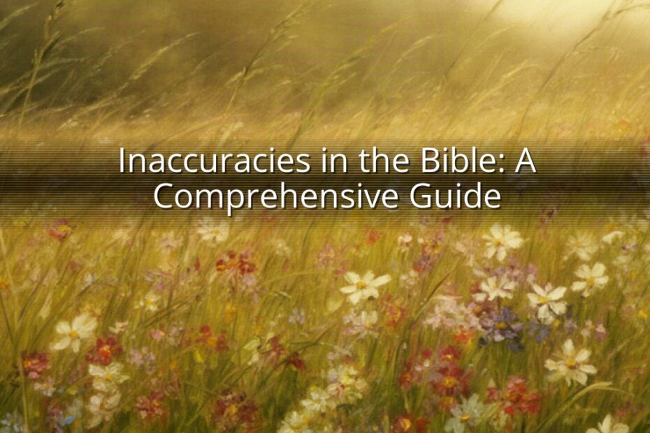Inaccuracies in the Bible: A Comprehensive Guide