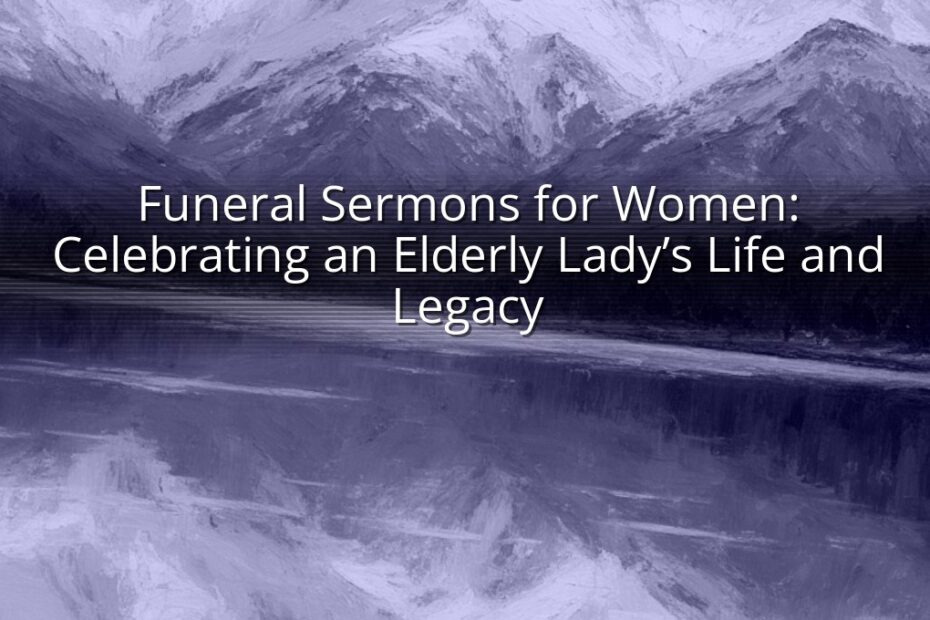 Funeral Sermons for Women: Celebrating an Elderly Lady’s Life and Legacy