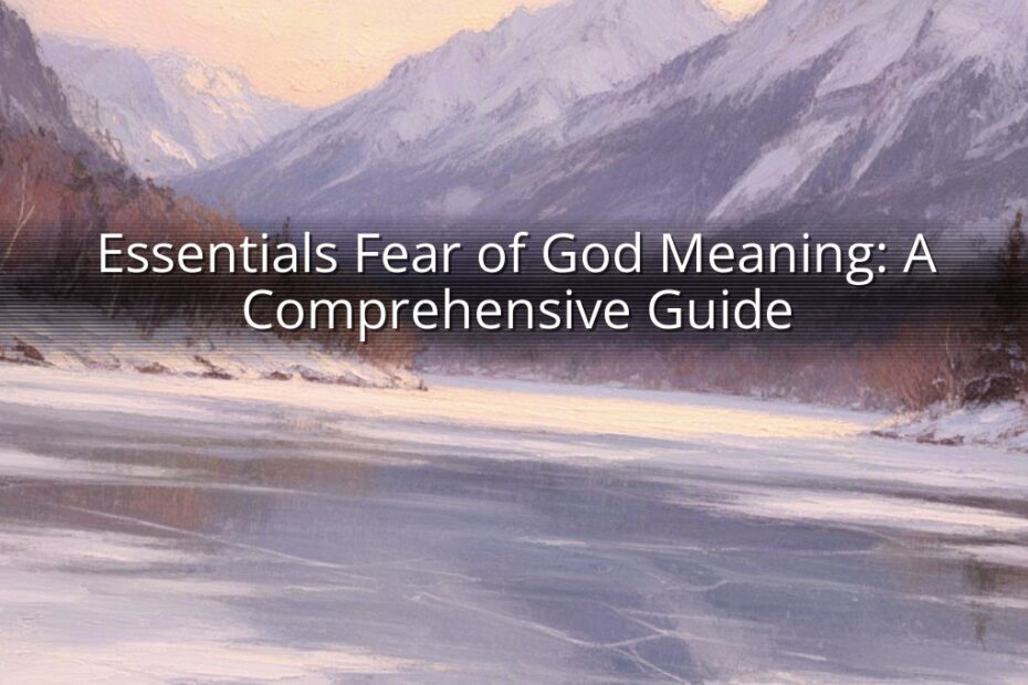 Essentials Fear of God Meaning: A Comprehensive Guide