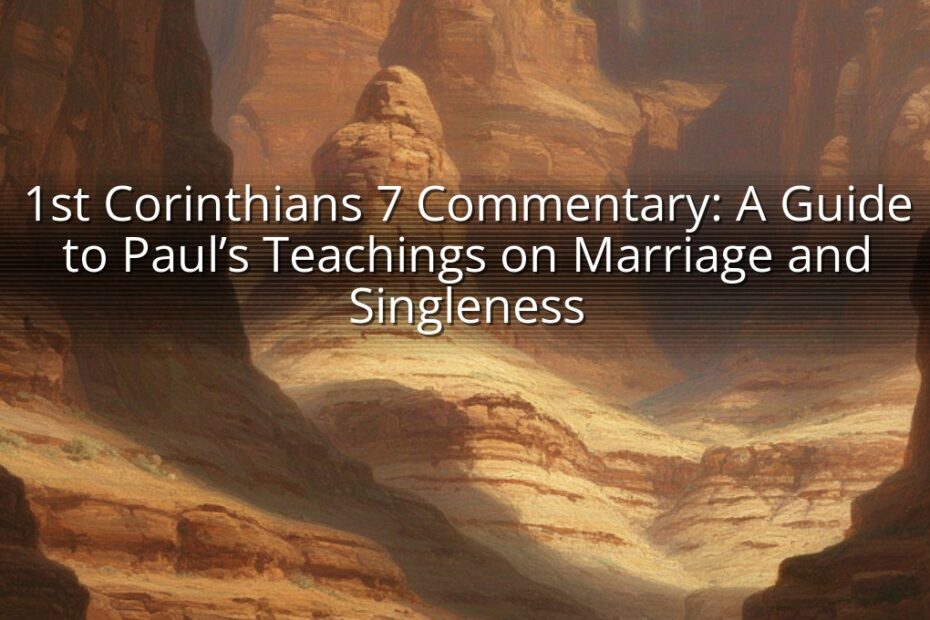 1st Corinthians 7 Commentary: A Guide to Paul’s Teachings on Marriage and Singleness
