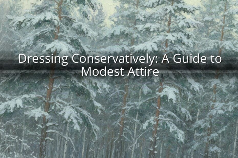 Dressing Conservatively: A Guide to Modest Attire