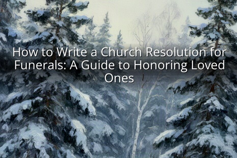 How to Write a Church Resolution for Funerals: A Guide to Honoring Loved Ones