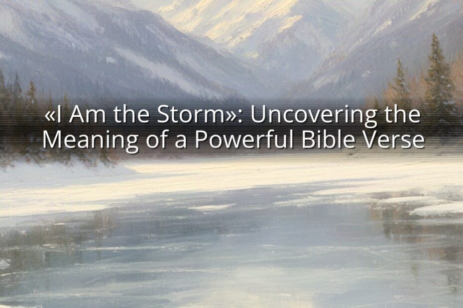 «I Am the Storm»: Uncovering the Meaning of a Powerful Bible Verse