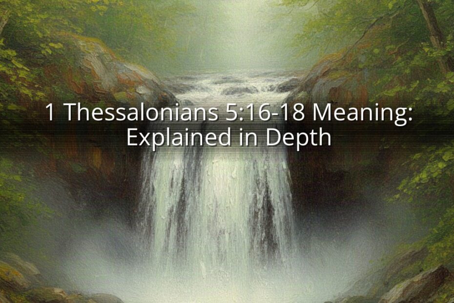 1 Thessalonians 5:16-18 Meaning: Explained in Depth