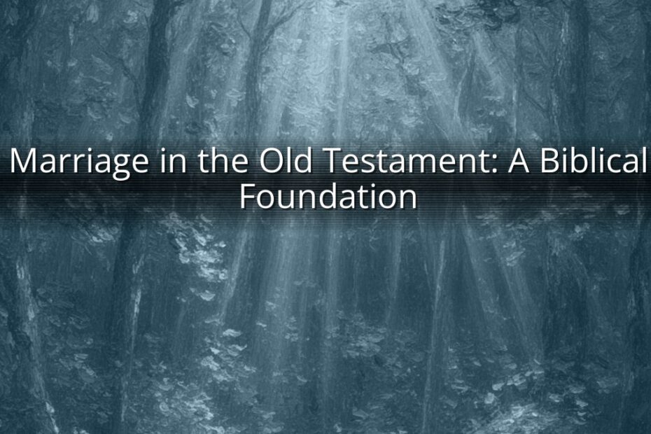 Marriage in the Old Testament: A Biblical Foundation