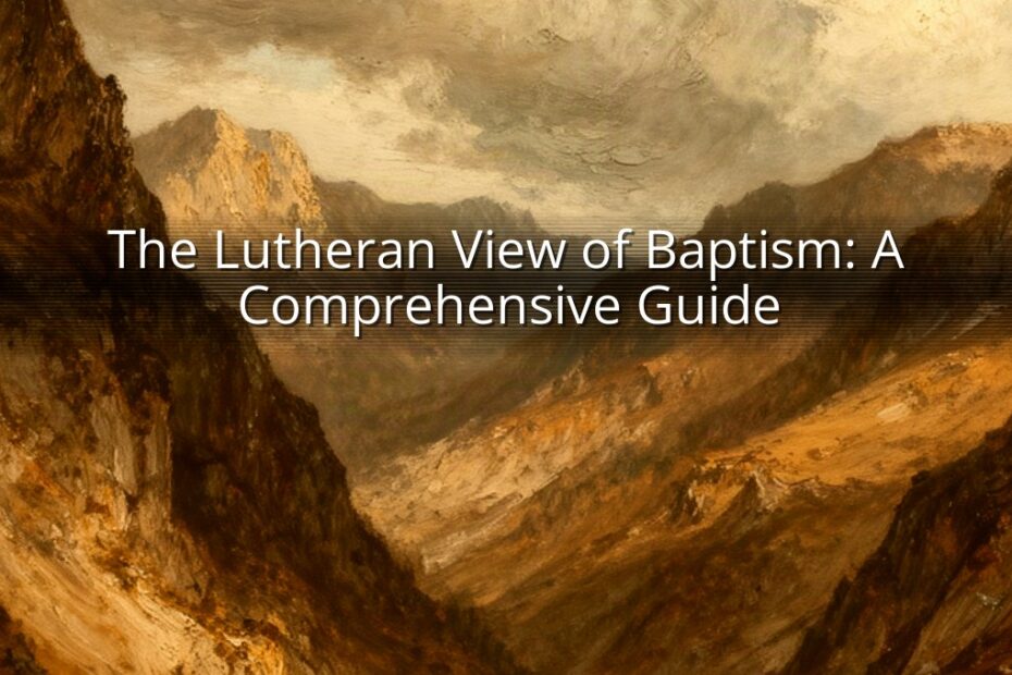 The Lutheran View of Baptism: A Comprehensive Guide