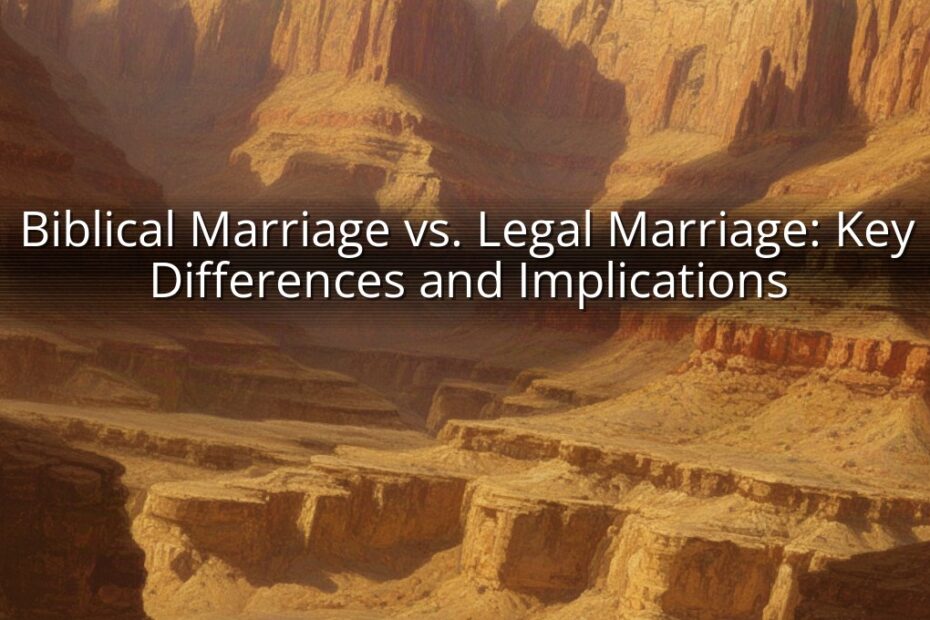 Biblical Marriage vs. Legal Marriage: Key Differences and Implications