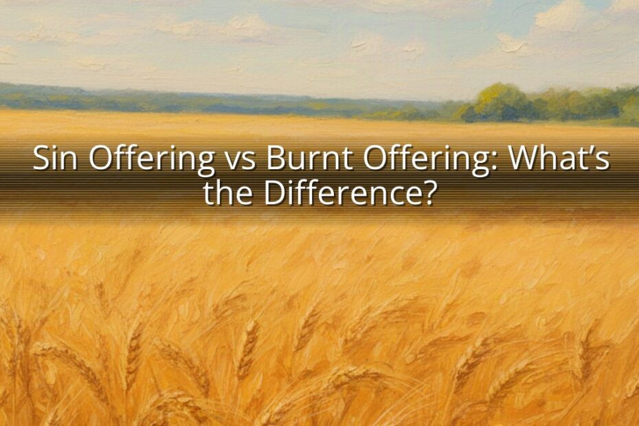 Sin Offering vs Burnt Offering: What’s the Difference?