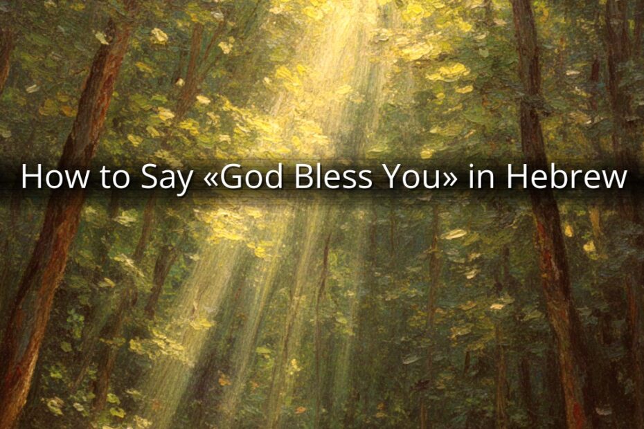 How to Say «God Bless You» in Hebrew