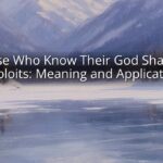 Those Who Know Their God Shall Do Exploits: Meaning and Application