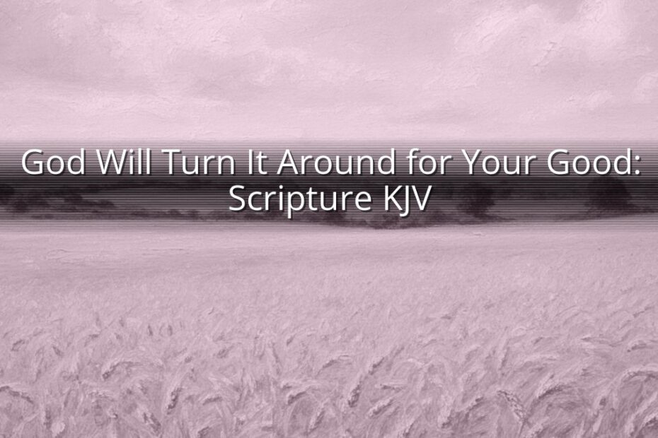 God Will Turn It Around for Your Good: Scripture KJV