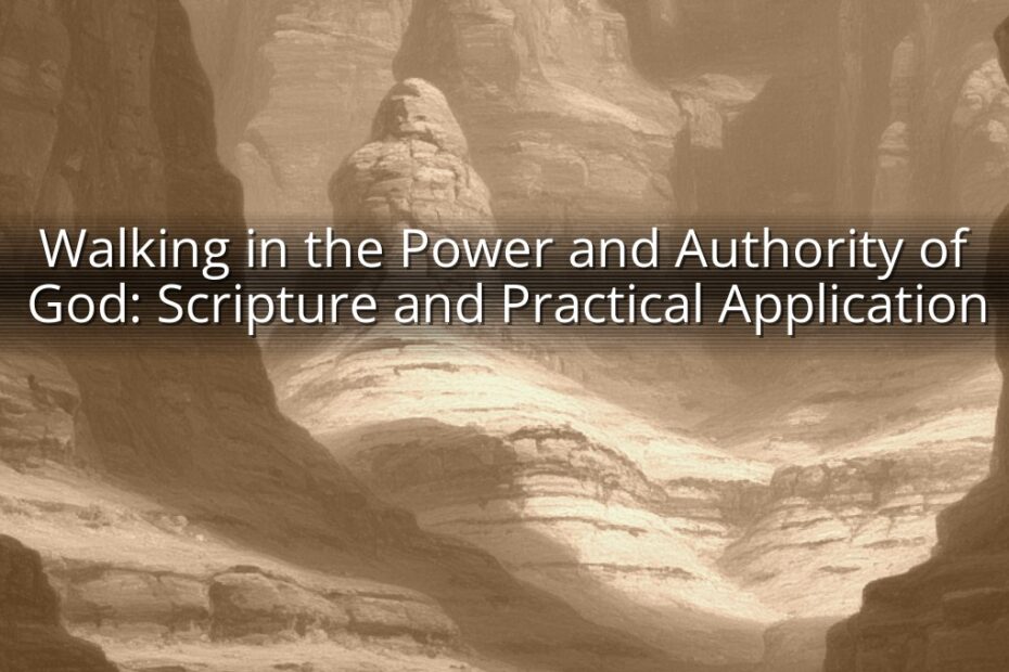 Walking in the Power and Authority of God: Scripture and Practical Application