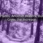 One Plants, Another Waters, But God Gives the Increase One Plants, Another Waters, But God Gives the Increase