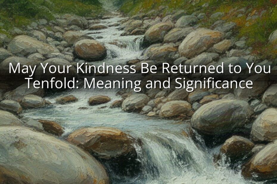 May Your Kindness Be Returned to You Tenfold: Meaning and Significance