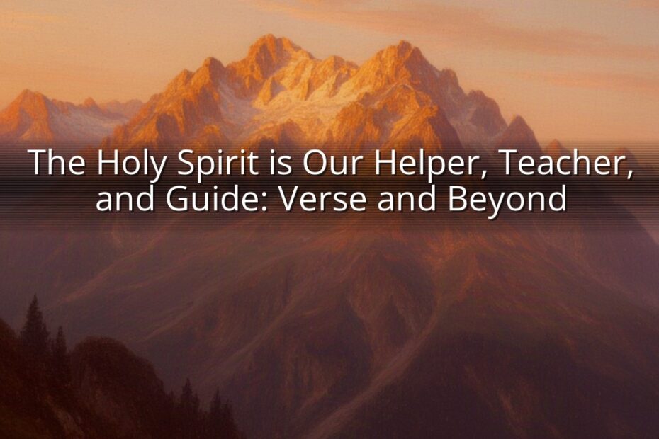 The Holy Spirit is Our Helper, Teacher, and Guide: Verse and Beyond