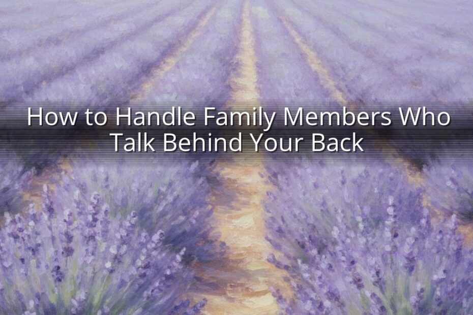 How to Handle Family Members Who Talk Behind Your Back