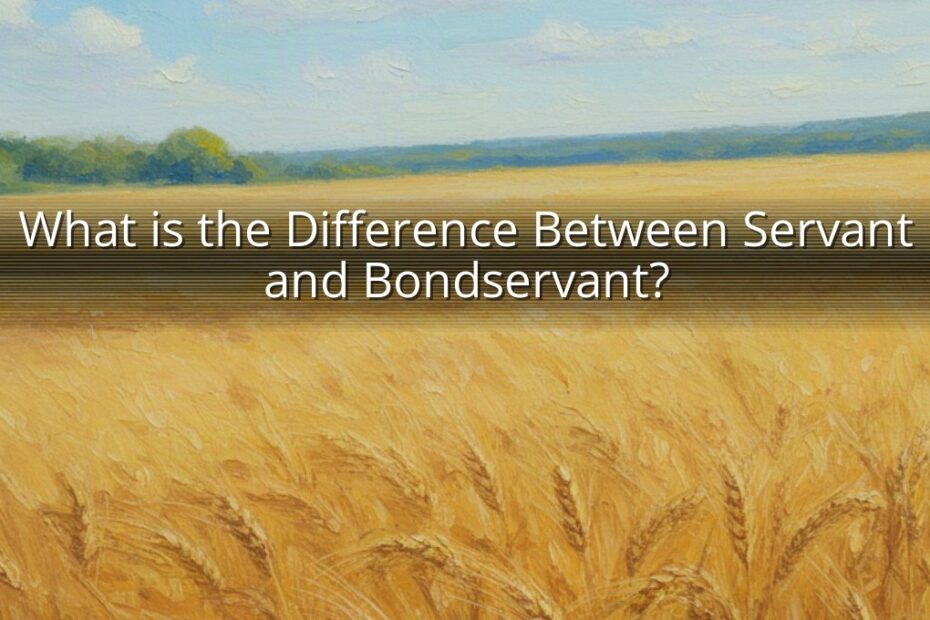 What is the Difference Between Servant and Bondservant?