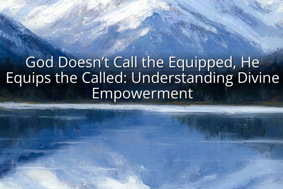 God Doesn’t Call the Equipped, He Equips the Called: Understanding Divine Empowerment
