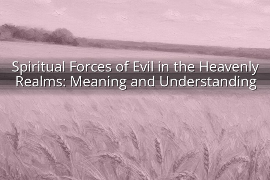 Spiritual Forces of Evil in the Heavenly Realms: Meaning and Understanding