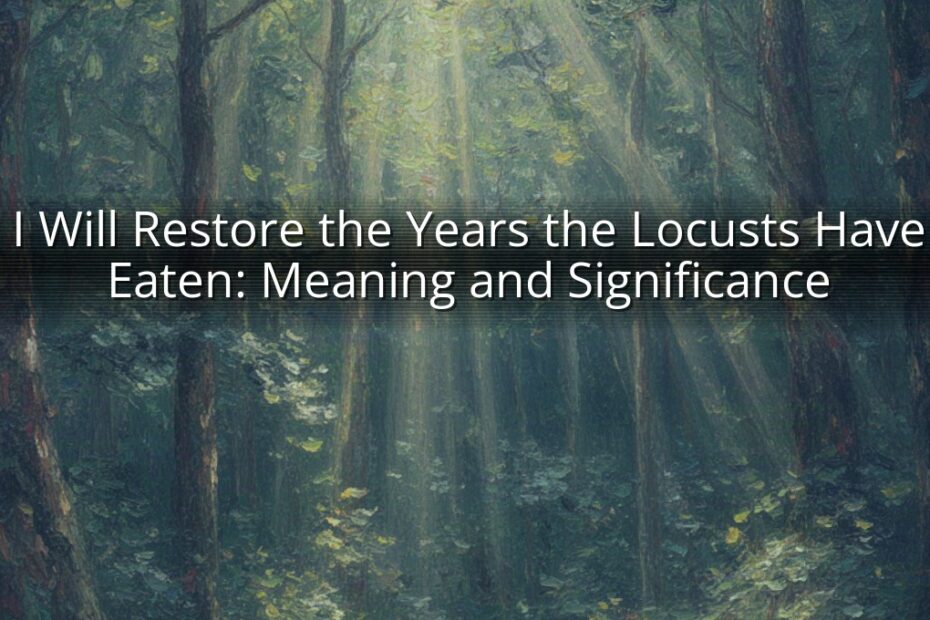 I Will Restore the Years the Locusts Have Eaten: Meaning and Significance
