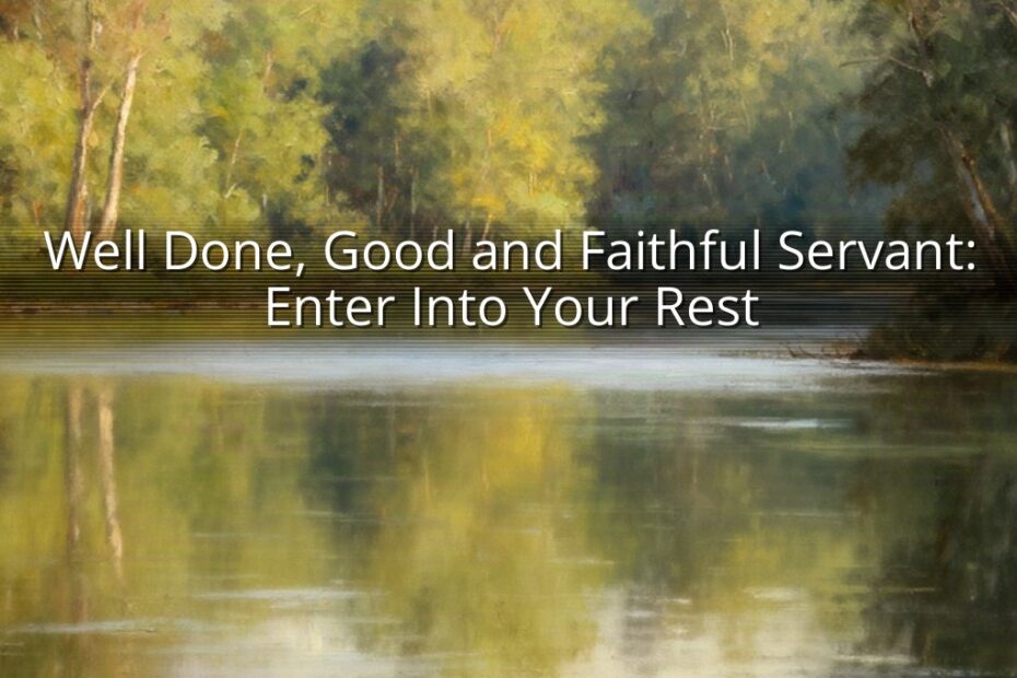 Well Done, Good and Faithful Servant: Enter Into Your Rest