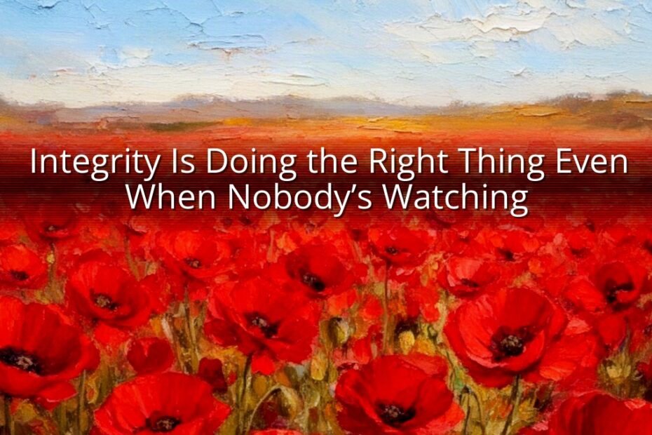 Integrity Is Doing the Right Thing Even When Nobody’s Watching
