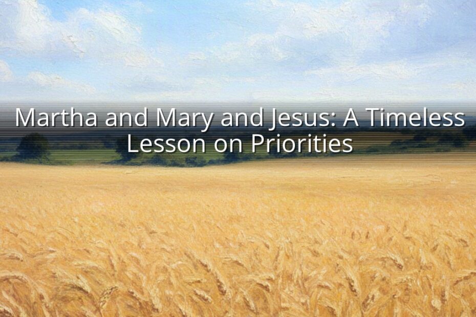 Martha and Mary and Jesus: A Timeless Lesson on Priorities