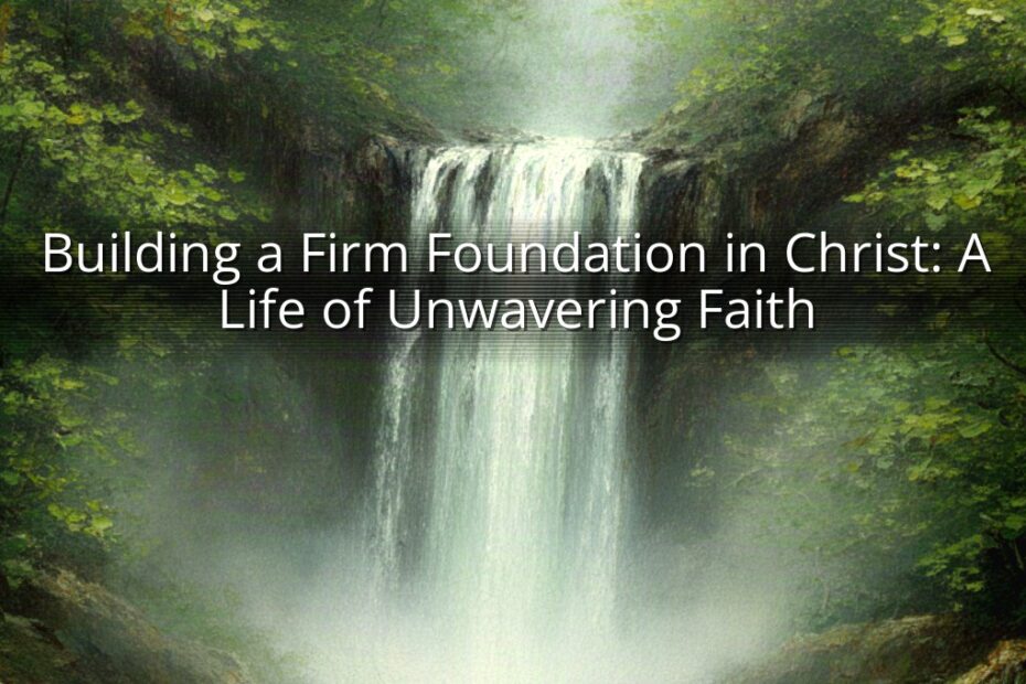 Building a Firm Foundation in Christ: A Life of Unwavering Faith