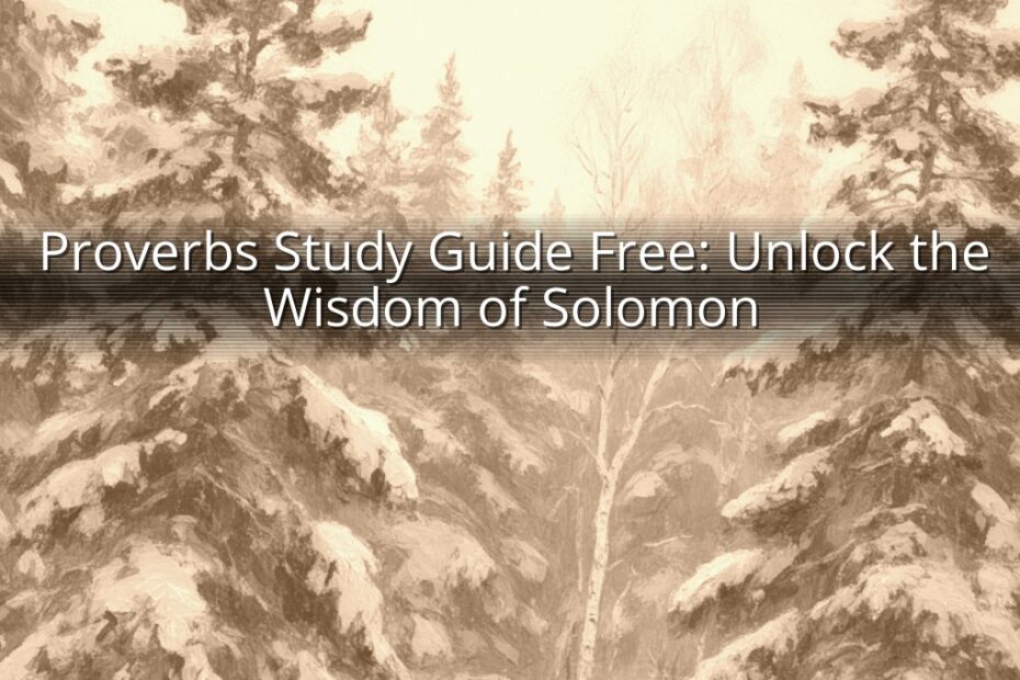 Proverbs Study Guide Free: Unlock the Wisdom of Solomon