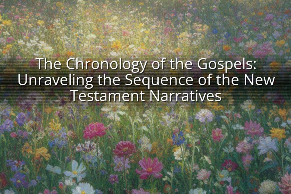 The Chronology of the Gospels: Unraveling the Sequence of the New Testament Narratives