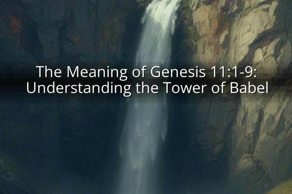 The Meaning of Genesis 11:1-9: Understanding the Tower of Babel