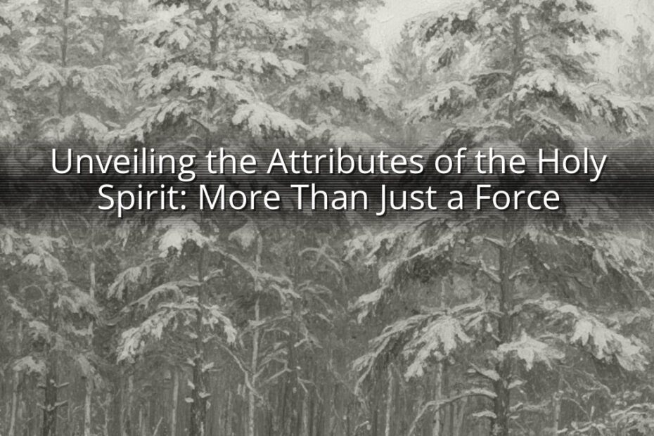 Unveiling the Attributes of the Holy Spirit: More Than Just a Force