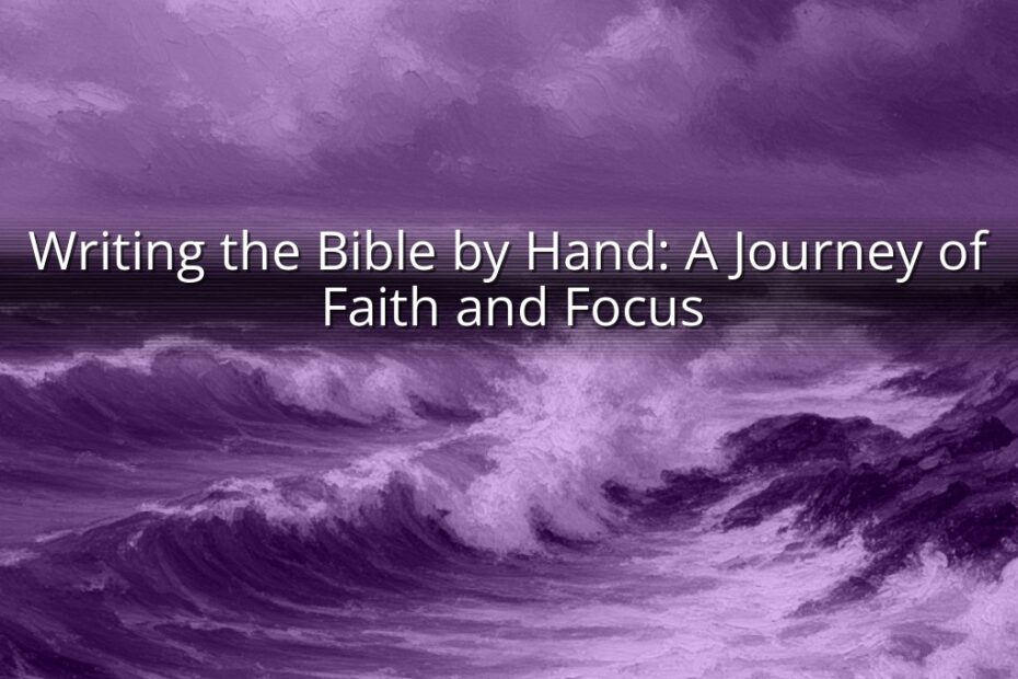 Writing the Bible by Hand: A Journey of Faith and Focus