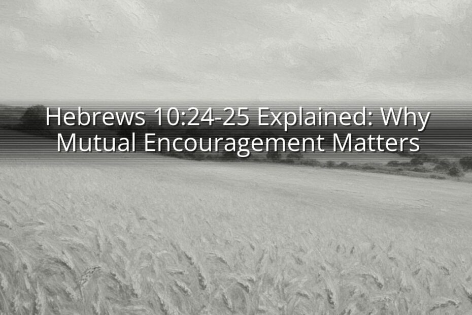 Hebrews 10:24-25 Explained: Why Mutual Encouragement Matters