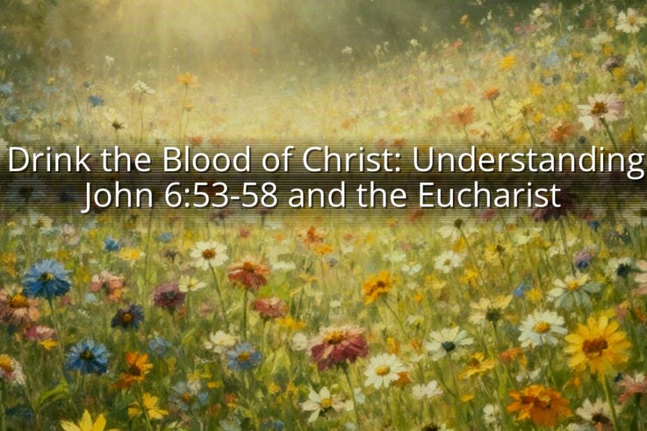 Drink the Blood of Christ: Understanding John 6:53-58 and the Eucharist