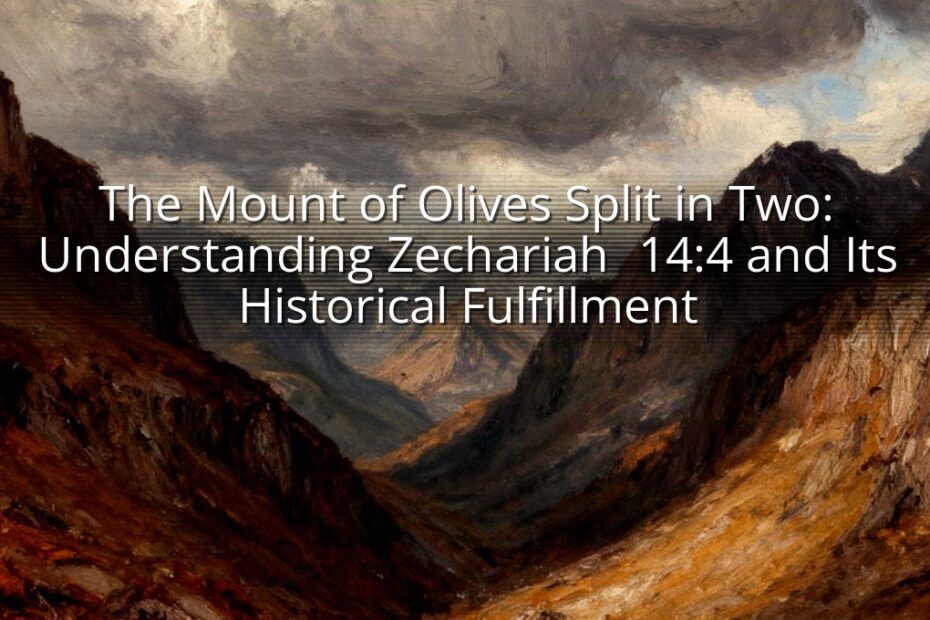 The Mount of Olives Split in Two: Understanding Zechariah 14:4 and Its Historical Fulfillment