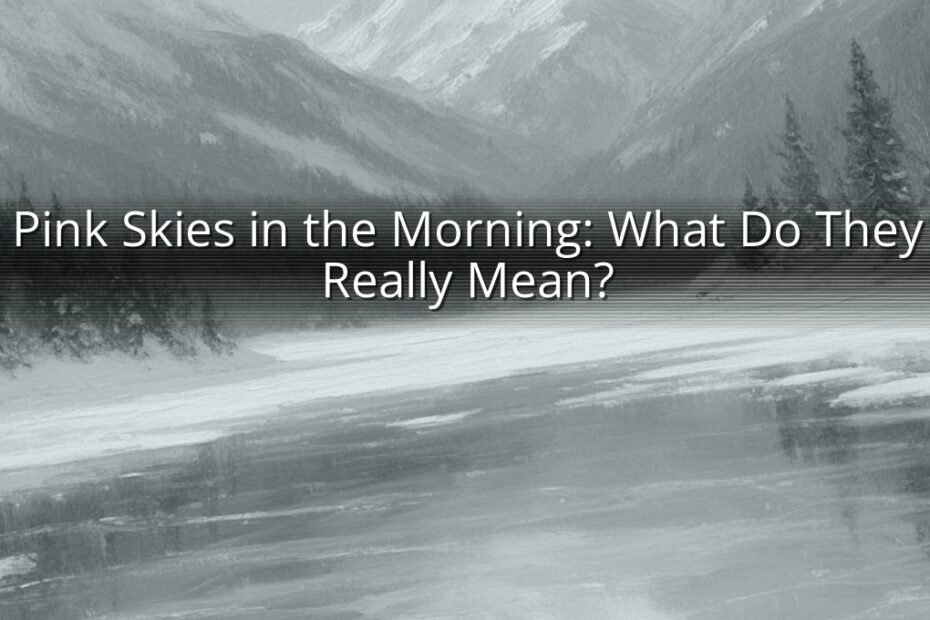 Pink Skies in the Morning: What Do They Really Mean?