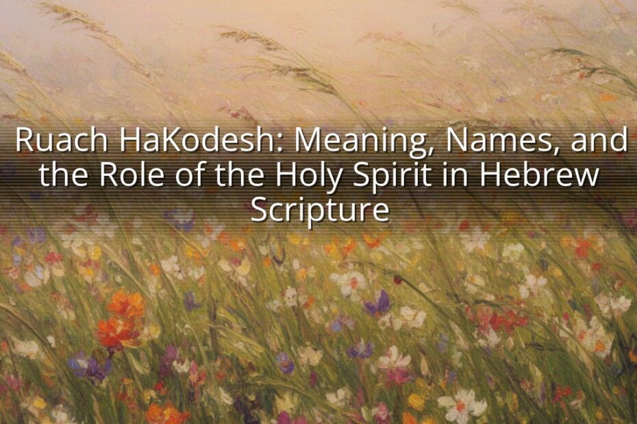 Ruach HaKodesh: Meaning, Names, and the Role of the Holy Spirit in Hebrew Scripture
