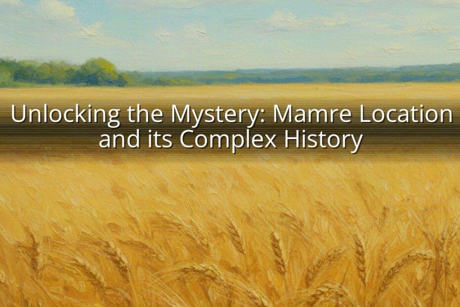 Unlocking the Mystery: Mamre Location and its Complex History
