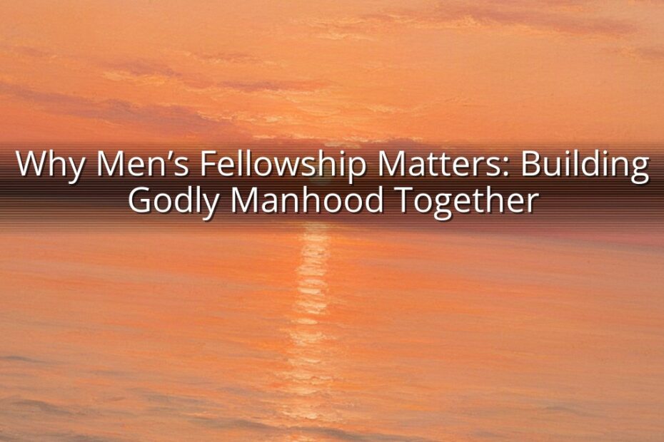 Why Men’s Fellowship Matters: Building Godly Manhood Together