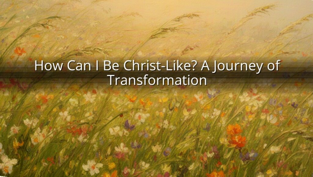 How Can I Be Christ-Like? A Journey of Transformation