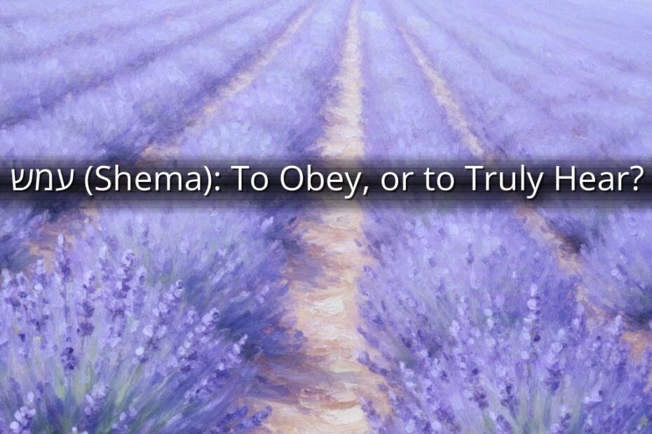 שמע (Shema): To Obey, or to Truly Hear?