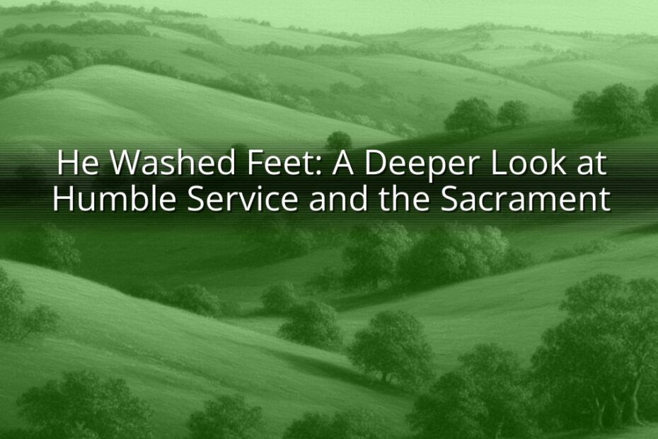 He Washed Feet: A Deeper Look at Humble Service and the Sacrament