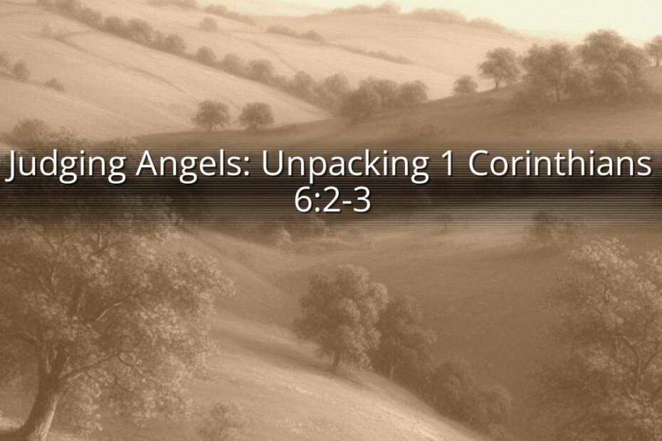 Judging Angels: Unpacking 1 Corinthians 6:2-3