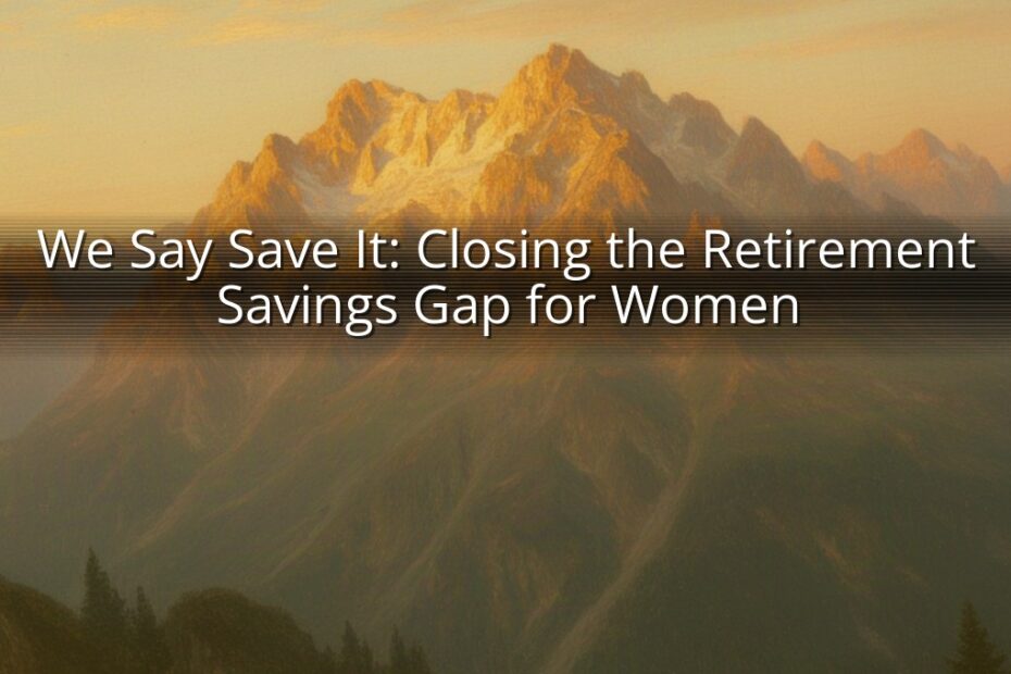 We Say Save It: Closing the Retirement Savings Gap for Women